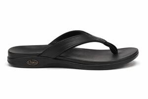 Chaco Black Flip Flop Unisex Sandals Leather Thong Women’s 9 / Men’s 7.5 Beachy